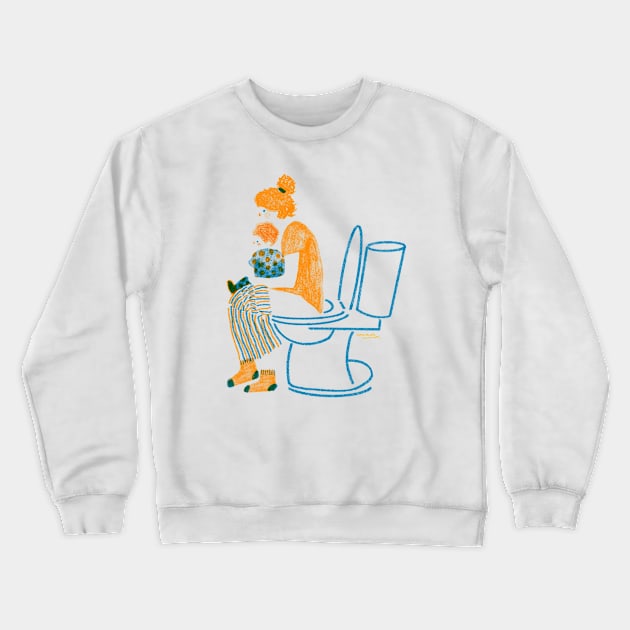 Toilet Time Crewneck Sweatshirt by AnaRitaRobalo